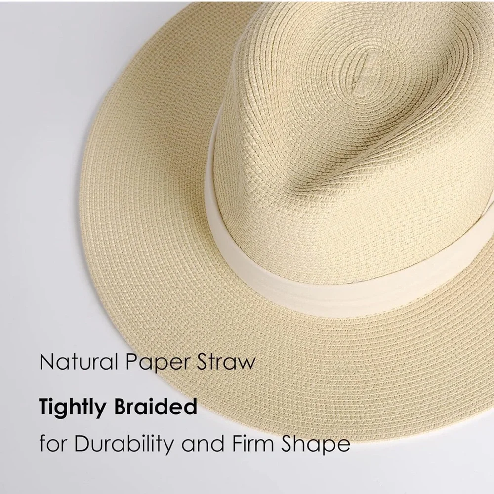 Elegant Cream Fedora Hat - Picture 4 of 6